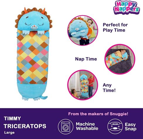Happy Nappers: Pillow & Sleepy Sack: Large - Rainbow Unicorn - 66 x 30, 2-in-1: Plush Animal Opens Into Sleeping Bag, Soft Play Character, Kids 7+ in Kuwait