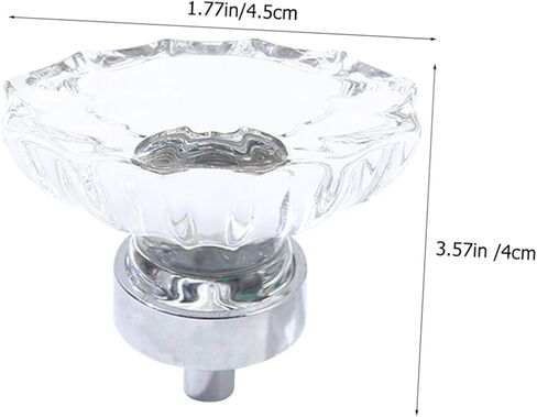 DOITOOL 3pcs Clear Crystal Drawer Knob Transparent Handle for Cupboard Dresser Wardrobe Easy to Install Decorative for Kitchen and Bathroom Use in Saudi Arabia