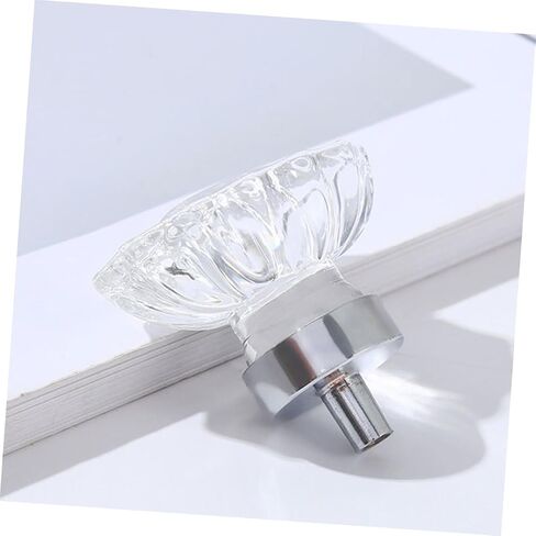 DOITOOL 3pcs Clear Crystal Drawer Knob Transparent Handle for Cupboard Dresser Wardrobe Easy to Install Decorative for Kitchen and Bathroom Use in Saudi Arabia