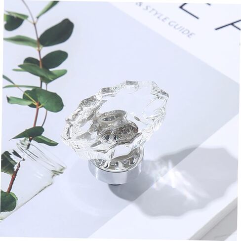 DOITOOL 3pcs Clear Crystal Drawer Knob Transparent Handle for Cupboard Dresser Wardrobe Easy to Install Decorative for Kitchen and Bathroom Use in Saudi Arabia