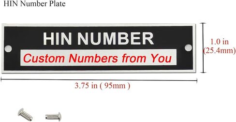 Trailer VIN ID Plate Data TAG Blank Model Identification VIN Serial Number, Model, Date of MFG and GVWR, Tailgating id Plate for Cargo Carriers Trucks Boats (1 PC., V.I.N. & Date, 3.74x2.16) in Saudi Arabia