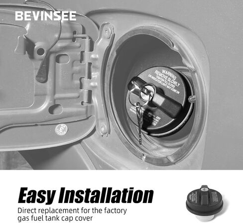 غطاء غاز قفل Bevinsee 77300-53020 متوافق مع Toyota 4Runner 2014-2023، Corolla iM 2018، RAV4 2014-2018، متوافق مع Scion tC/iM 2014-2016، غطاء وقود قفل الغاز مع مفتاح in Saudi Arabia