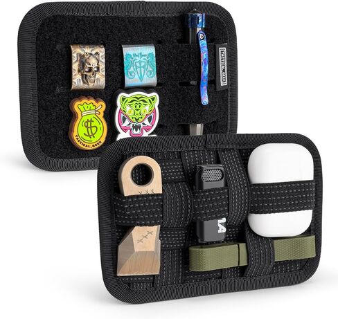 لوحة تنظيم TCM4 Mini EDC، ملحقات حقيبة الظهر مع لوحة خلفية بخطاف أملس، منظم وحدات لحقيبة الأدوات الإدارية مع جيب مفتوح وجيب شبكي (أحمر) in Kuwait