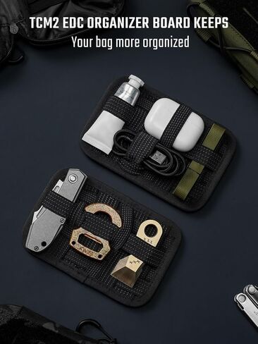 لوحة تنظيم TCM4 Mini EDC، ملحقات حقيبة الظهر مع لوحة خلفية بخطاف أملس، منظم وحدات لحقيبة الأدوات الإدارية مع جيب مفتوح وجيب شبكي (أحمر) in Kuwait