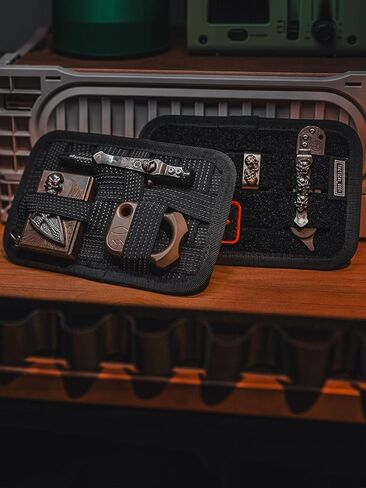لوحة تنظيم TCM4 Mini EDC، ملحقات حقيبة الظهر مع لوحة خلفية بخطاف أملس، منظم وحدات لحقيبة الأدوات الإدارية مع جيب مفتوح وجيب شبكي (أحمر) in Kuwait