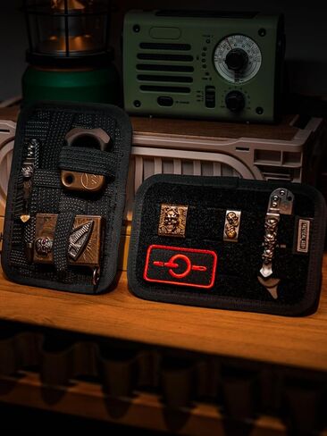 لوحة تنظيم TCM4 Mini EDC، ملحقات حقيبة الظهر مع لوحة خلفية بخطاف أملس، منظم وحدات لحقيبة الأدوات الإدارية مع جيب مفتوح وجيب شبكي (أحمر) in Kuwait