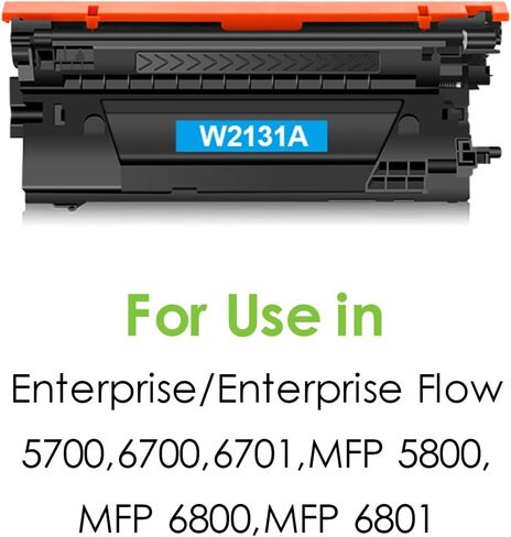 استبدال خرطوشة الحبر 213A المعاد تصنيعها لطابعة 213X 213Y W2130A W2131A W2132A W2133A لطابعة HP 5700 6700 6701 MFP 5800 MFP 6800 MFP 6801 (4 عبوات) in Kuwait