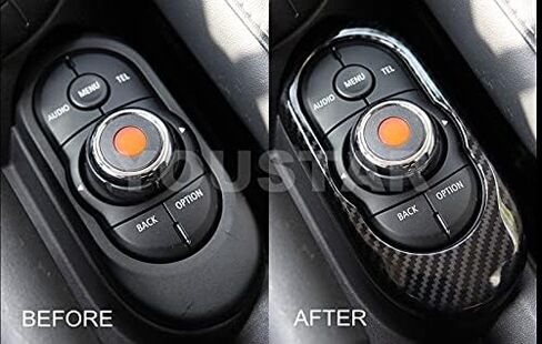 UNICUS Carbon Effect iDrive Control Panel Cover Trim 1x Compatible with MINI Cooper S F55 F56 F57 in Saudi Arabia