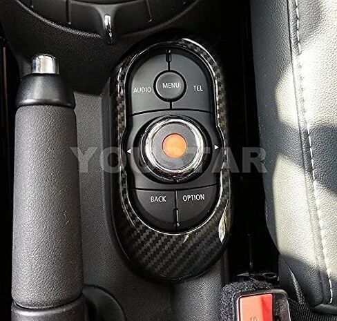 UNICUS Carbon Effect iDrive Control Panel Cover Trim 1x Compatible with MINI Cooper S F55 F56 F57 in Saudi Arabia