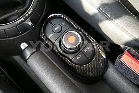UNICUS Carbon Effect iDrive Control Panel Cover Trim 1x Compatible with MINI Cooper S F55 F56 F57 in Saudi Arabia