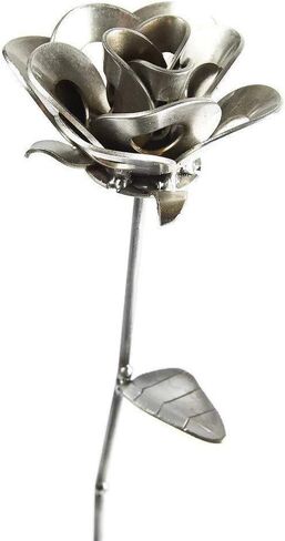 Steel Immortal Rose with Vase Centerpiece in Saudi Arabia