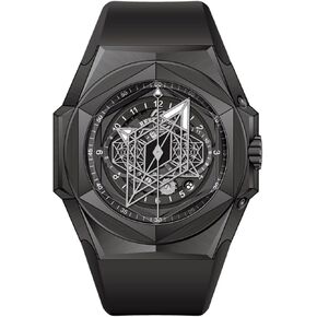 ريف النمر العلامة التجارية الفاخرة الأسود القرش مسدس الهيكل العظمي ساعة ميكانيكية للرجال التلقائي شريط مطاطي ساعة اليد للرجال RGA6908 in Kuwait