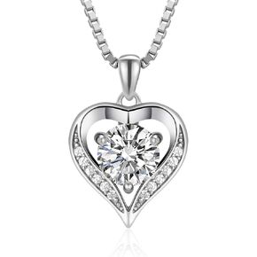 Moissanite Necklace for Women,925 Sterling Silver Necklace,Moissanite Tennis Necklace Engraved with Love,Gift for Wife Girlfriend Mom on Anniversary Valentine's Day Birthday in Saudi Arabia