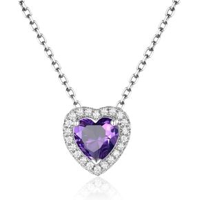 قلادة FindChic Dainty Heart جوهرة الميلاد للنساء الأمهات والفتيات مطلية بالبلاتين CZ قلادة لامعة لعيد الميلاد والذكرى السنوية لعيد الحب لأمها، مع صندوق هدايا in Kuwait