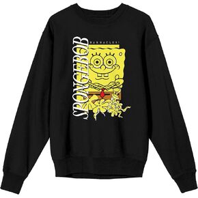 Bioworld Spongebob Squarepants Barnacles Adult Black Crew Neck Long Sleeve Sweatshirt in Saudi Arabia