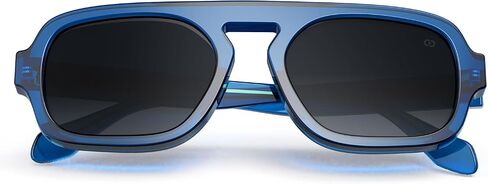 نظارات شمسية VISOONE Aviator العصرية للنساء والرجال في السبعينيات بجزء علوي مسطح كبير وظلال أنيقة من جين in Kuwait