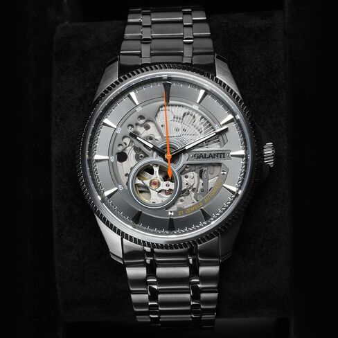 CADISEN Men Automatic Mechanical Watch Stainless Steel Band Waterproof Casual Watches Skeleton in Saudi Arabia