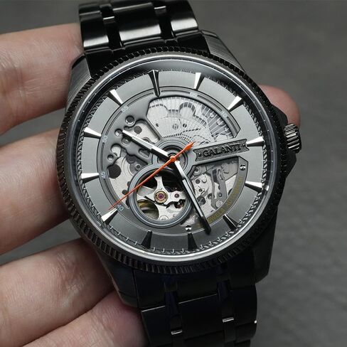 CADISEN Men Automatic Mechanical Watch Stainless Steel Band Waterproof Casual Watches Skeleton in Saudi Arabia