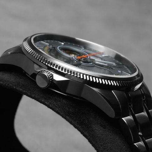 CADISEN Men Automatic Mechanical Watch Stainless Steel Band Waterproof Casual Watches Skeleton in Saudi Arabia
