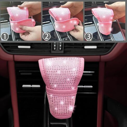 Car Accessories Set for Women, 11 Pieces Bling Interior Decor Kit, Sparkly Steering Wheel Cover, Rhinestone Seat Belt Covers,Daisy Air Vent Clips, Universal Fit,Cute Interior Full Kit (White Diamond) in Saudi Arabia