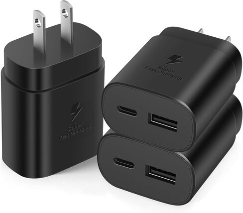 Type C Charger,25W Super Fast Charger Dual Port USB C Wall Charger, Quick Charging Block Compatible with Samsung Galaxy S25 S24 S23 S22/S22 Plus/S20/S21 Ultra Plus,Note 20/Note 10 Plus/iPhone 16/15 in Saudi Arabia