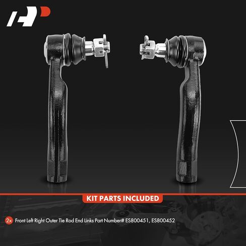 A-Premium 2 x Front Outer Tie Rod Ends, Compatible with Toyota Land Cruiser 2003-2007, Lexus LX470 2003-2007 in Saudi Arabia