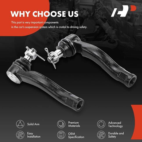 A-Premium 2 x Front Outer Tie Rod Ends, Compatible with Toyota Land Cruiser 2003-2007, Lexus LX470 2003-2007 in Saudi Arabia