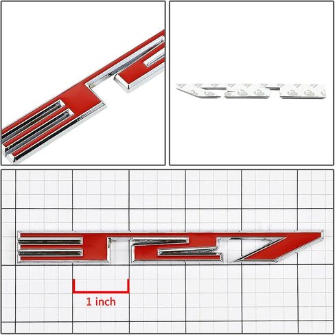 Auto Dynasty Metal Emblem Decal Logo Trim Badge 327 (Red & Silver) in Saudi Arabia