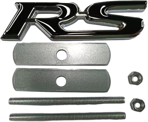 3D Raised Letters RS Emblem Grill Metal Badge Fits for Camaro Series Automotive Decoration(Red) in Saudi Arabia