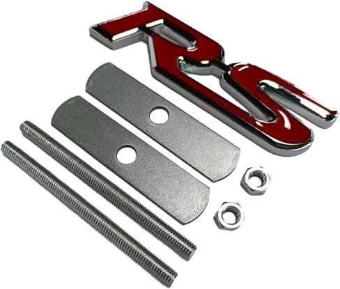 3D Raised Letters RS Emblem Grill Metal Badge Fits for Camaro Series Automotive Decoration(Red) in Saudi Arabia