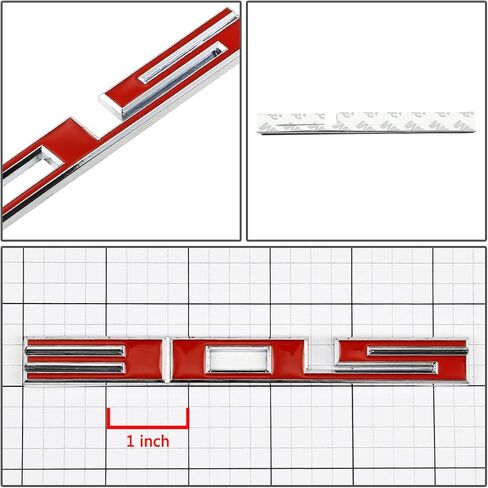 Auto Dynasty Metal Emblem Decal Logo Trim Badge 305 (Red & Silver) in Saudi Arabia