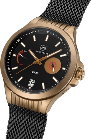 ساعة جلوك للرجال كوارتز قابلة لإعادة الشحن بالطاقة الشمسية | علبة 42 ملم | ساعة يد بعلبة فولاذية وعرض للتاريخ | ساعة رجالية بمؤشرات ومؤشرات سوبرلومينوفا سويسرية | GW-19 (ذئب البراري) in Kuwait