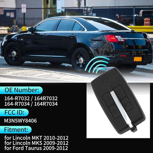 X AUTOHAUX M3N5WY8406 315MHz Replacement Keyless Entry Remote Smart Key Fob for Ford Taurus 09-12 for Lincoln MKT 10-12 for Lincoln MKS 2009-2012 164-R7032 164-R7034 ID46 Chip 4 Buttons in Saudi Arabia