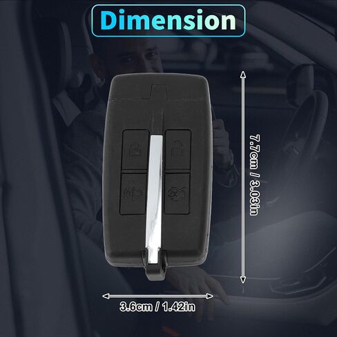 X AUTOHAUX M3N5WY8406 315MHz Replacement Keyless Entry Remote Smart Key Fob for Ford Taurus 09-12 for Lincoln MKT 10-12 for Lincoln MKS 2009-2012 164-R7032 164-R7034 ID46 Chip 4 Buttons in Saudi Arabia