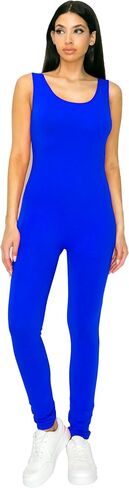 Women's Cotton Stretch One Piece Bodysuit Catsuit in Saudi Arabia