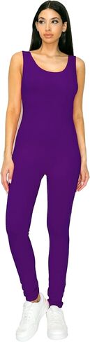 Women's Cotton Stretch One Piece Bodysuit Catsuit in Saudi Arabia