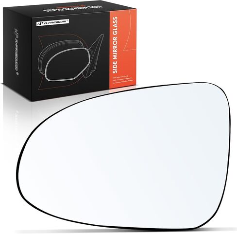 A-Premium Left Driver Side Non-Heated Mirror Glass with Backing Plate - Compatible with Toyota Prius C 2012-2019 - Exterior Side View Flat Mirror in Saudi Arabia