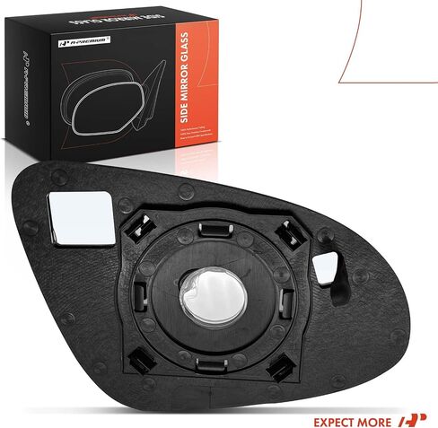 A-Premium Left Driver Side Non-Heated Mirror Glass with Backing Plate - Compatible with Toyota Prius C 2012-2019 - Exterior Side View Flat Mirror in Saudi Arabia