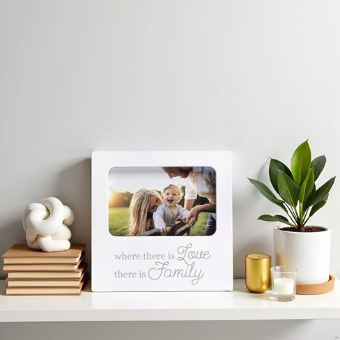 Kate & Milo Family Photo Keepsake Frame - New Baby & Mom Gift, Expecting Parents Keepsake - White in Kuwait