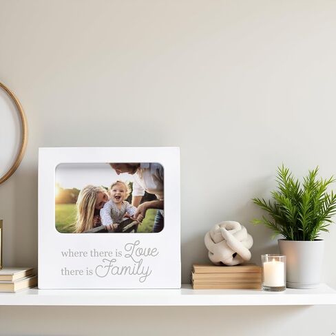 Kate & Milo Family Photo Keepsake Frame - New Baby & Mom Gift, Expecting Parents Keepsake - White in Kuwait