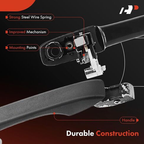 مقبض باب خارجي من جانب الركاب الأمامي الأيمن A-Premium متوافق مع Honda CR-V CRV 2002 2003 2004 2005 2006، أسود مزخرف، استبدال # 72140S9A003 in Saudi Arabia