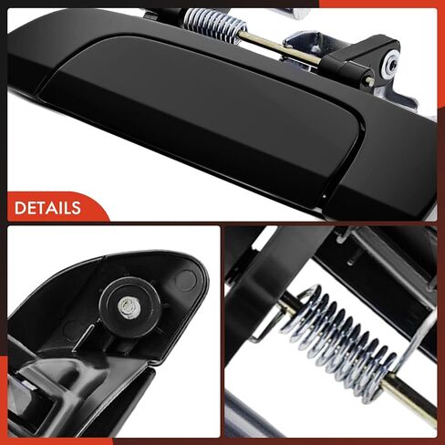 A-Premium Rear Left Driver Side Exterior Door Handle Compatible with Honda Civic 2001 2002 2003 2004 2005 Sedan, Smooth Black, Replace# 72680-S5D-A01, 72680-S5A-003 in Saudi Arabia