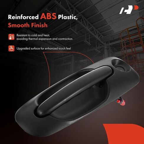 A-Premium Front Right Passenger Side Exterior Door Handle with Keyhole Compatible with Chrysler Town & Country 2001-2007, Voyager 2001-2003 & Dodge Caravan/Grand Caravan 2001-2007, Smooth Black in Saudi Arabia