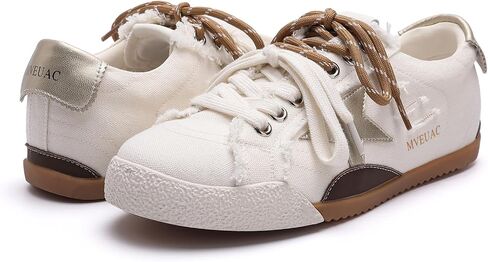 Women’s Fashion Star Sneakers, Lace-Up Low Top Cowhide Suede Casual Shoes, Breathable and Non-Slip Walking Sneakers for Versatile Daily Work in Saudi Arabia