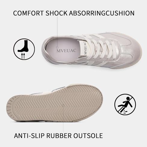 Women's Fashion Sneakers Genuine Leather Sneakers Casual Walking Shoes for Women. in Kuwait