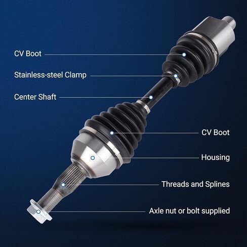 Autoround 661255HD CV Axle Shaft Assembly Compatible with Chevy, Buick, Pontiac, Oldsmobile - Impala 2000-2011/ Regal 97-04/ LaCrosse 05-09/ LeSabre/Grand Prix/Century, Front Left Driver Side in Saudi Arabia
