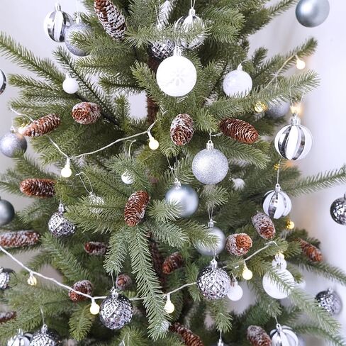 Winlyn 20 Pcs Christmas Natural Pine Cone Picks Snowy Spruce Pine Cones 5.9" Christmas Tree Decorations Hanging Pinecones for Christmas Tree Wreath Garland DIY Crafts Holiday Party Centerpiece in Saudi Arabia
