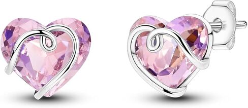 Parmuz 925 Sterling Silver Stud Earrings, Dainty Simple Heart love four leaves Halloween gold Skull Earrings for Women in Saudi Arabia