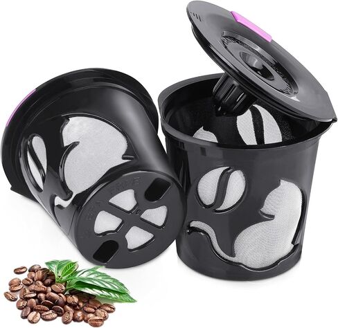 Reusable K Cups for K-Mini/K-Duo, 4 Pack Reusable Coffee Filters Pods for K-eurig, BPA Free Refillable Single K Cups for K-eurig K-Mini, K-Duo, 1.0 & 2.0 Series in Saudi Arabia