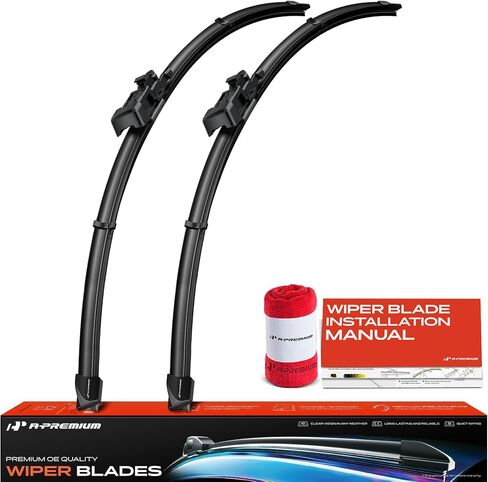 A-Premium Pack of 2 Windshield Wiper Blades with Wear Indicator & Towel - Compatible with Ford Transit Connect 2016-2023 - 29" and 29", TL2 Connector, Left and Right in Saudi Arabia